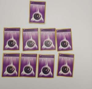 Pokemon Japanese Base Set Lot of 9 Psychic Energy Vintage 1996 Pocket Monsters